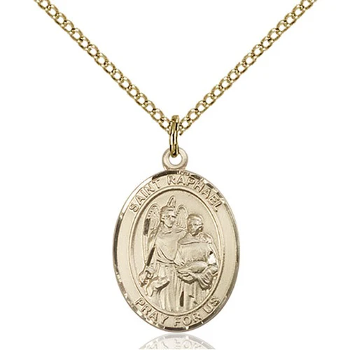14kt Gold Filled St. Raphael the Archangel Pendant
