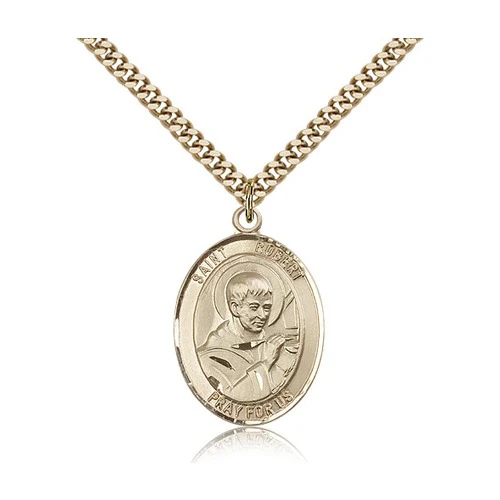 14kt Gold Filled St. Robert Bellarmine Pendant w/ chain