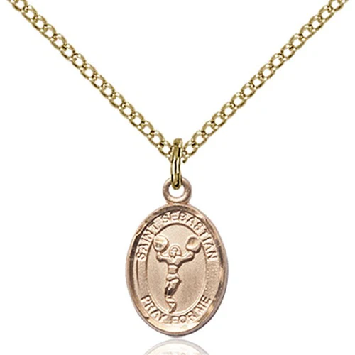 14kt Gold Filled St. Sebastian/Cheerleading Petite Pendant