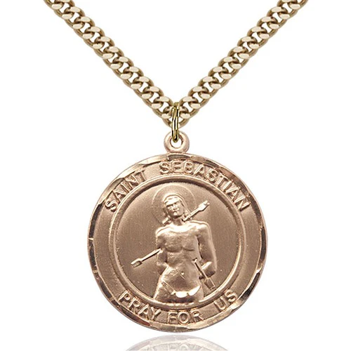 14kt Gold Filled St. Sebastian Pendant