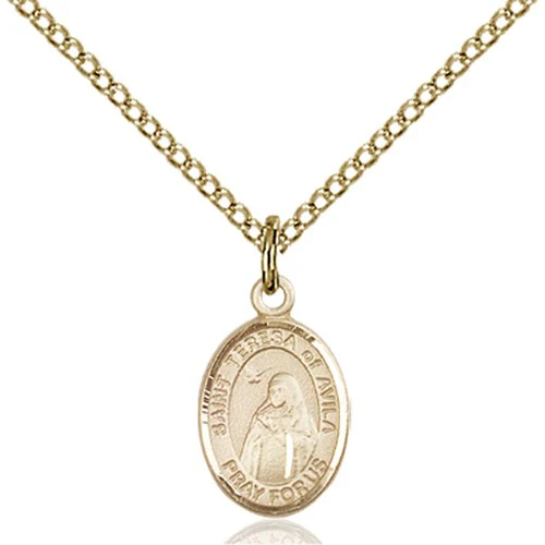 14kt Gold Filled St. Teresa of Avila Petite Pendant
