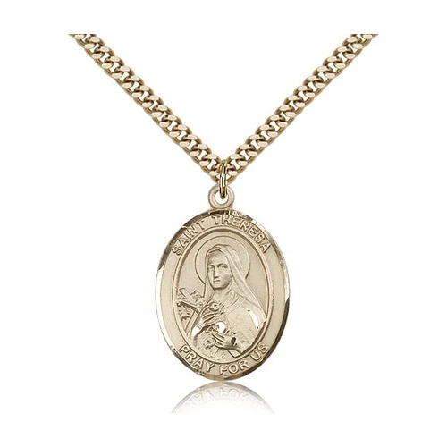 14kt Gold Filled St. Theresa of Lisieux Pendant w/ chain