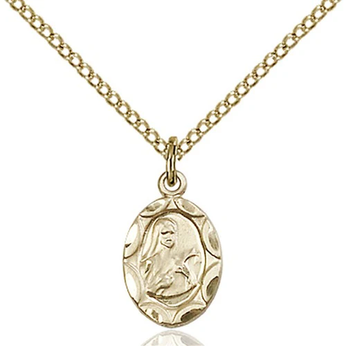 14kt Gold Filled St. Theresa of Lisieux Petite Pendant