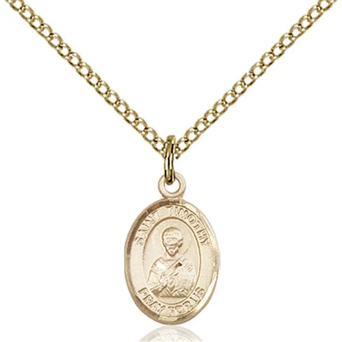 14kt Gold Filled St. Timothy Petite Pendant