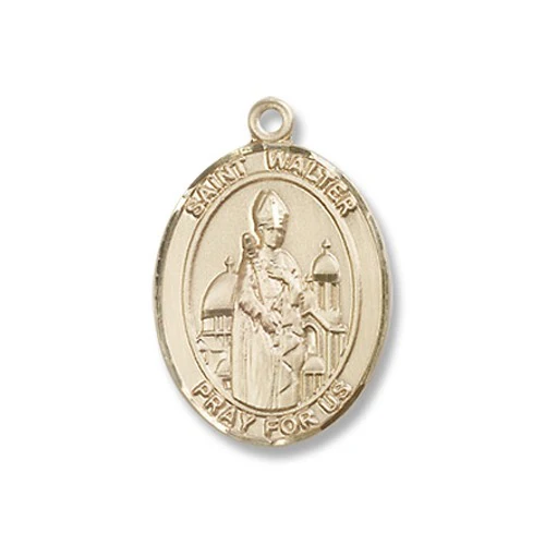 14kt Gold Filled St. Walter of Pontnoise Pendant w/ Chain