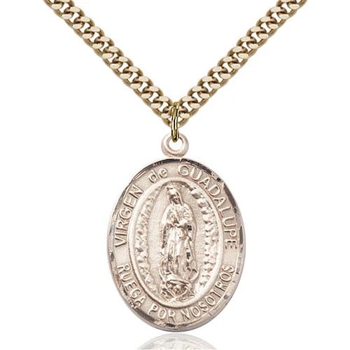 14kt Gold Filled Virgen de Guadalupe Pendant