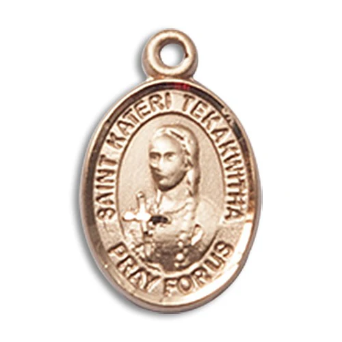 14kt Gold St. Kateri Tekakwitha Medal