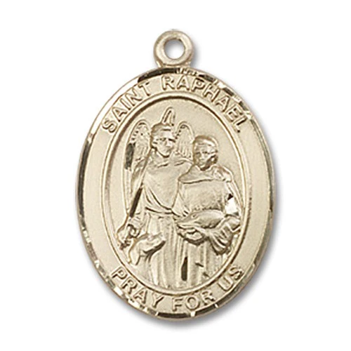 14kt Gold St. Raphael the Archangel Medal - Image 2