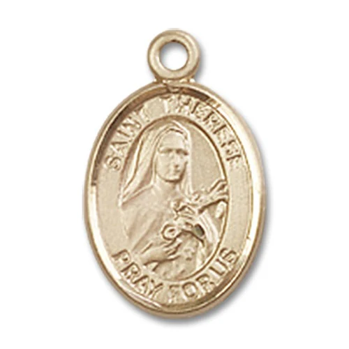 14kt Gold St. Therese of Lisieux Medal