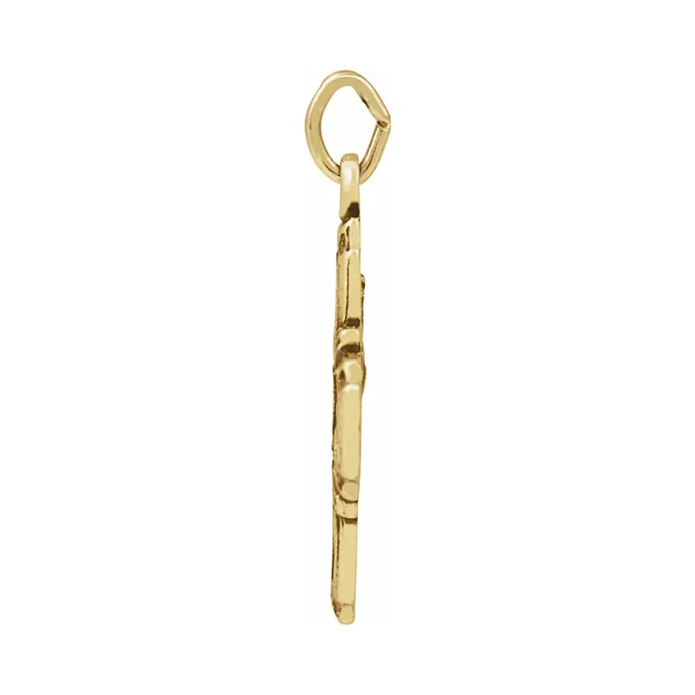 14kt Yellow 18x18mm Four-Way Cross Medal - Image 3