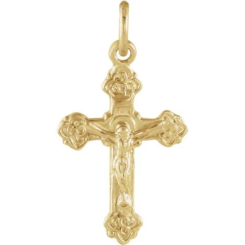 14kt Yellow Gold Childs Crucifix Pendant