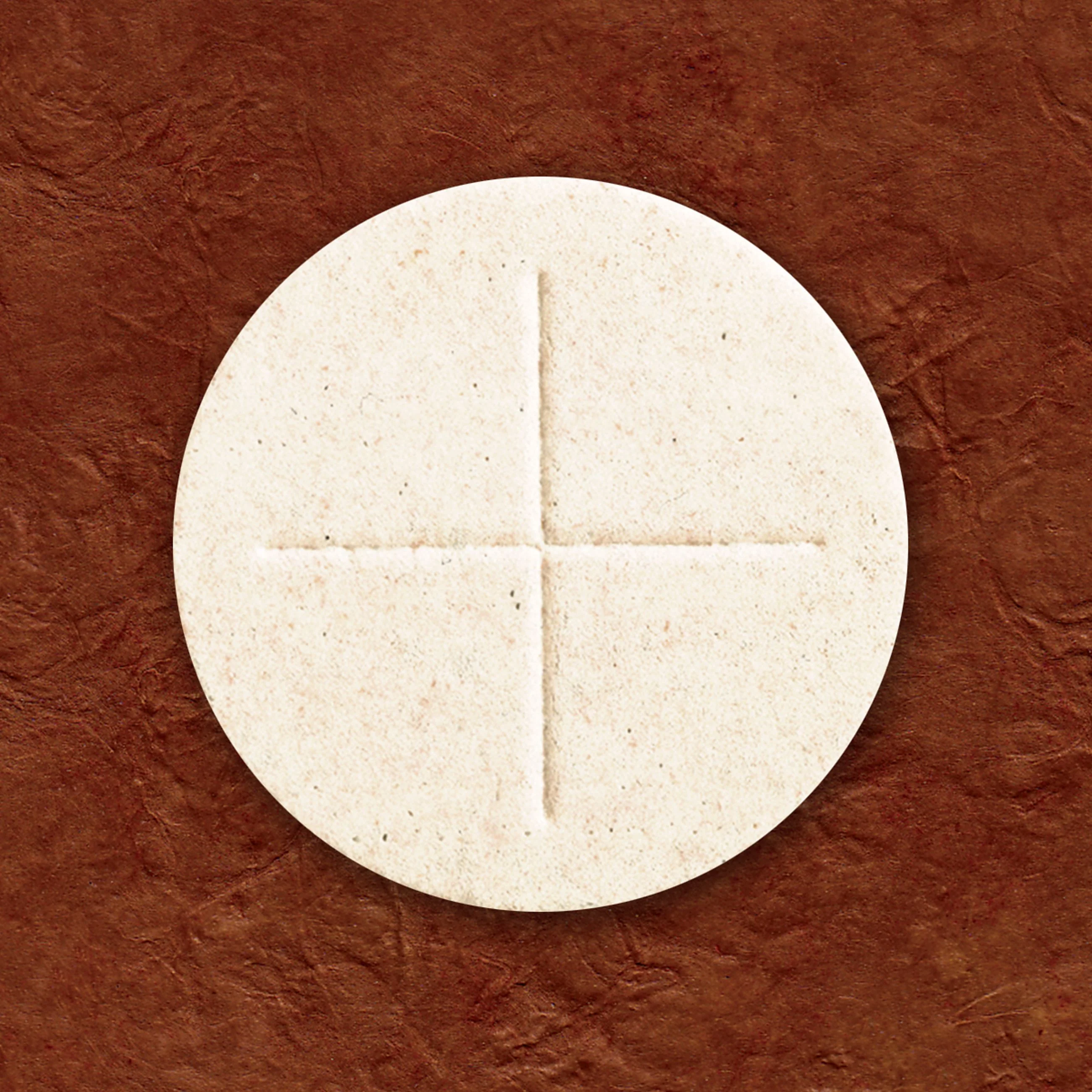 2-3/4" White Communion Hosts with Cross, Box of 50