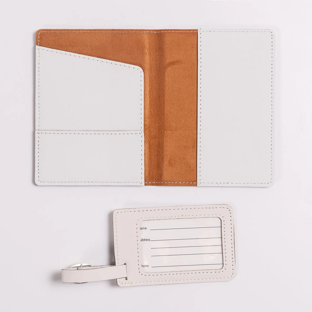 2 Piece Ave Maria Passport Cover & Luggage Tag Set - Blue or White - Image 7