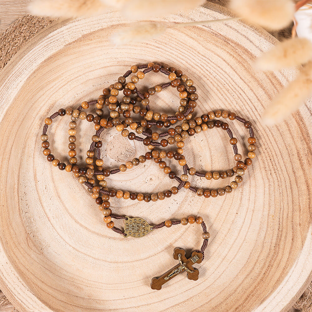 20 Decade Wood Rosary - Image 2