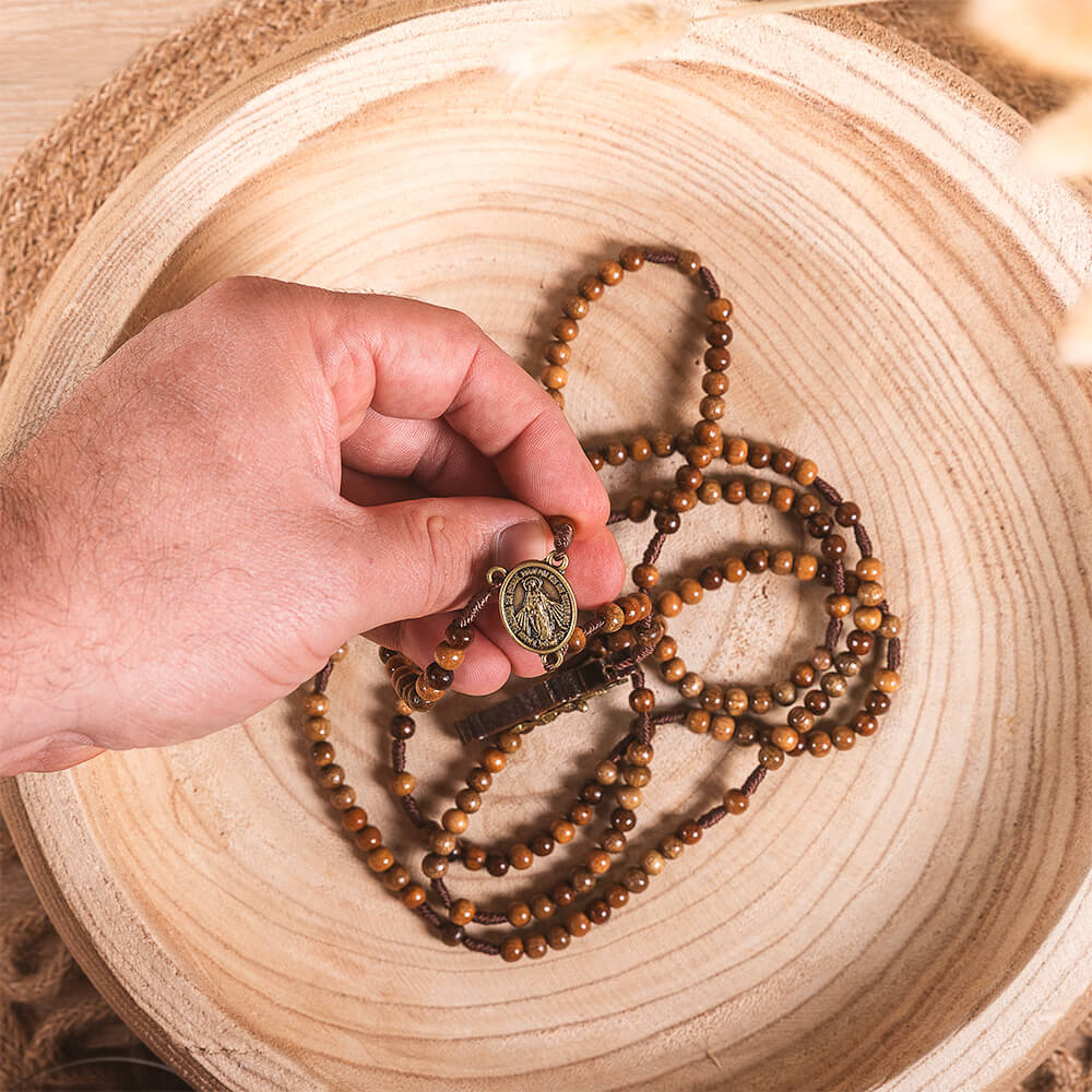 20 Decade Wood Rosary - Image 3