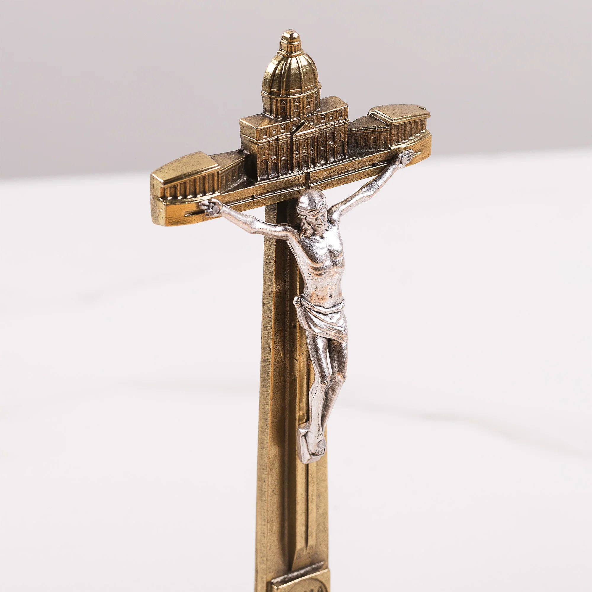 2025 Rome Bronze Standing Crucifix - 8" - Image 3