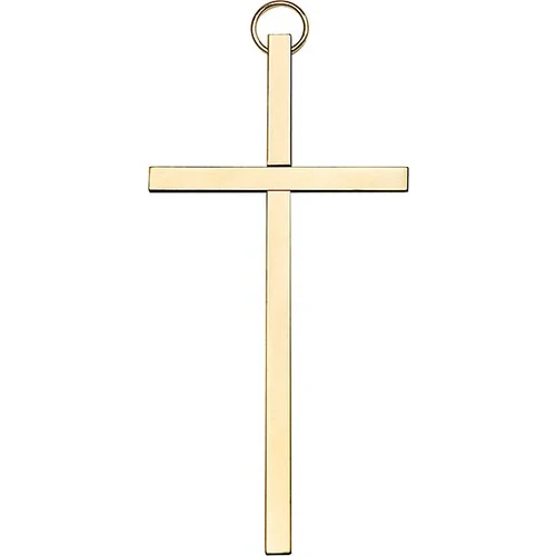4 inch Plain Polished Brass Cross