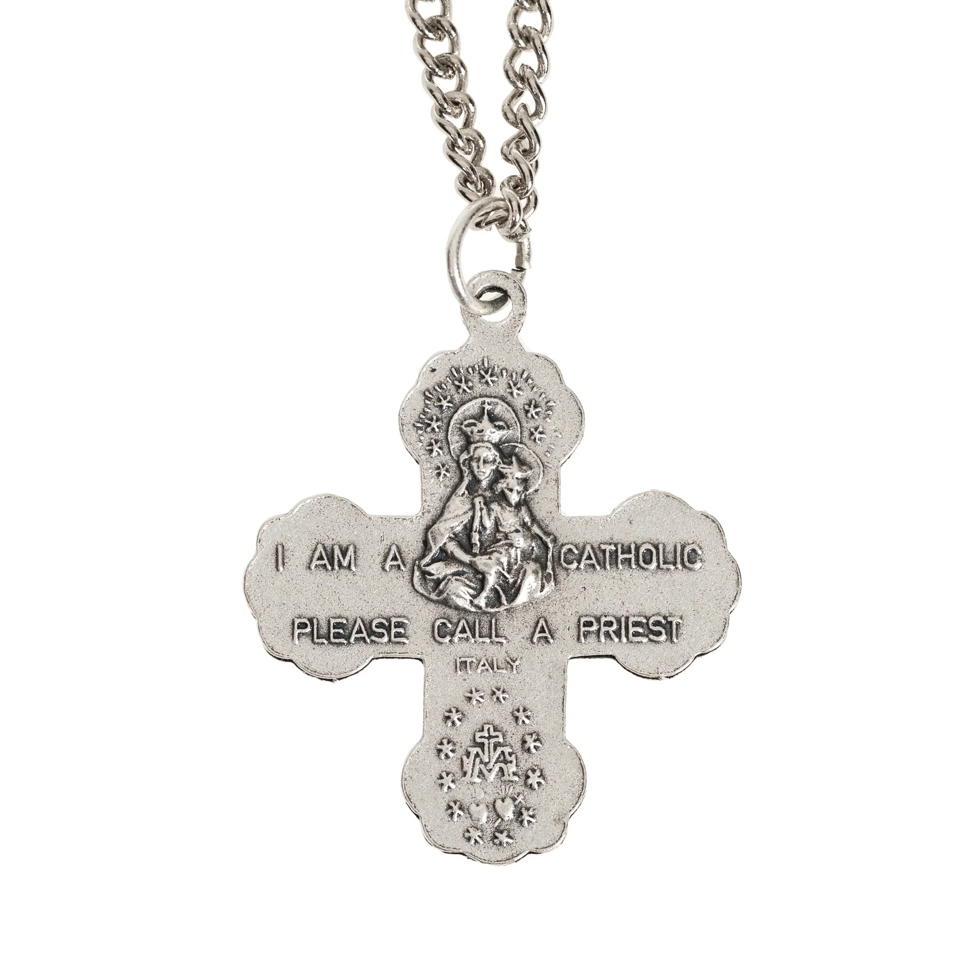 4-Way Medal Cross on 19.5" Chain - Image 2