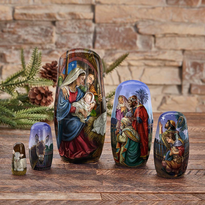 5 Piece Nesting Nativity Set
