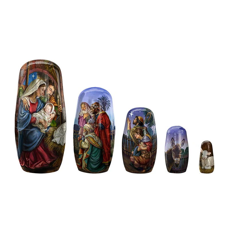 5 Piece Nesting Nativity Set - Image 3