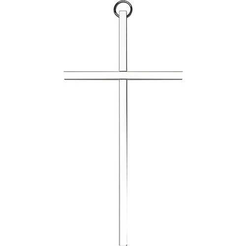 6 inch Plain Polished Silver Finish Cross
