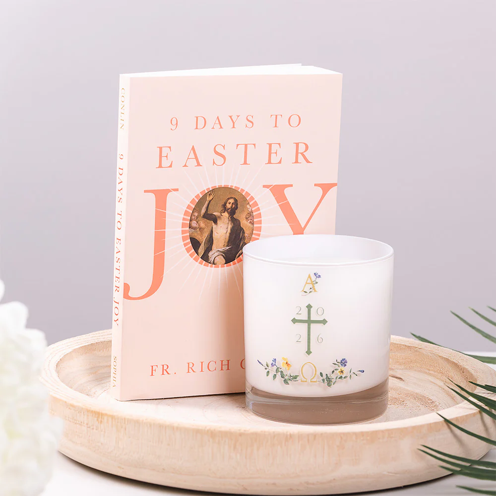 9 Days to Easter Joy Book & Easter Paschal Candle Gift Set