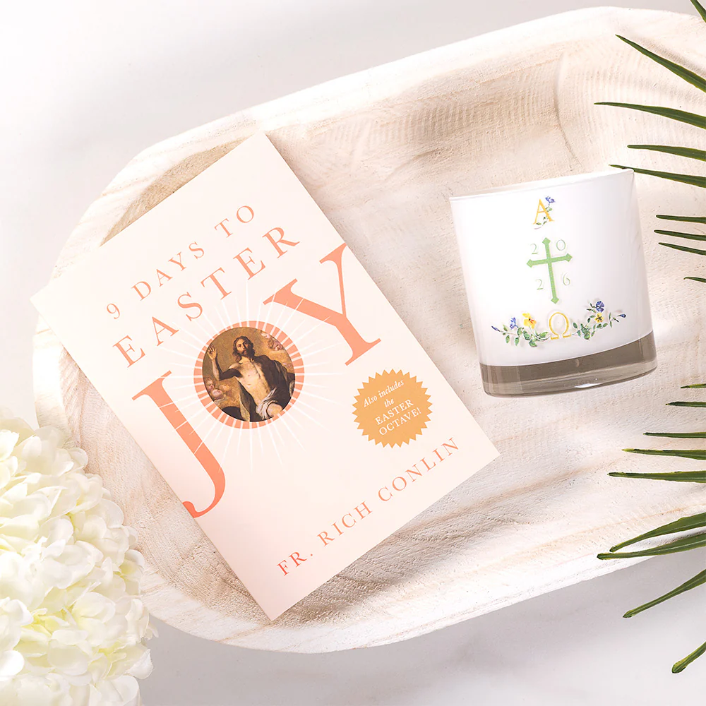 9 Days to Easter Joy Book & Easter Paschal Candle Gift Set - Image 2