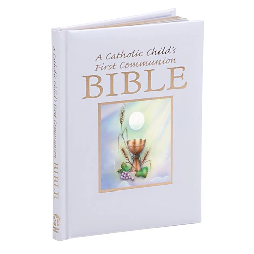 A Catholic Child's First Communion Bible with Chalice