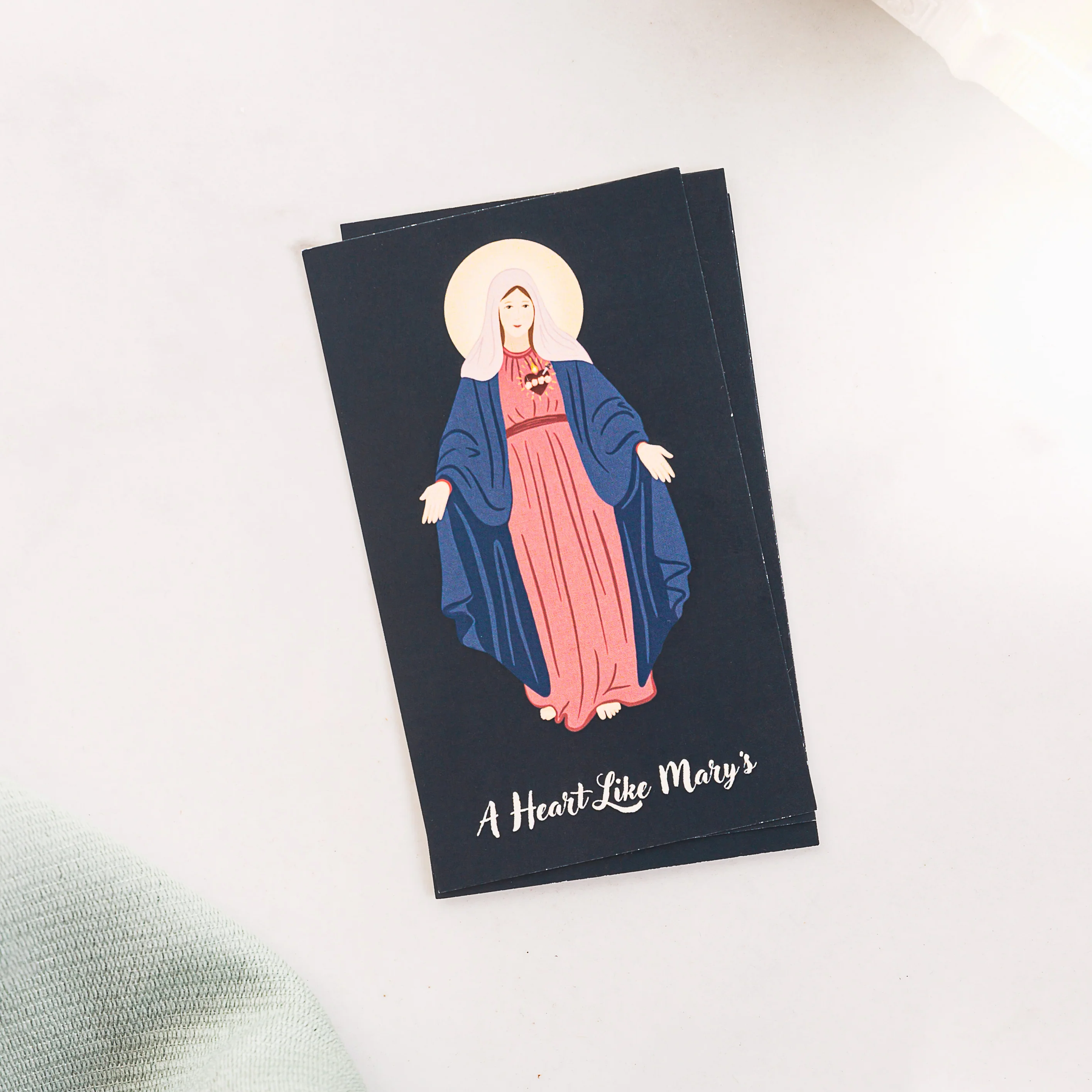 A Heart Like Mary's Prayer Card - Pack of 5 - Image 2