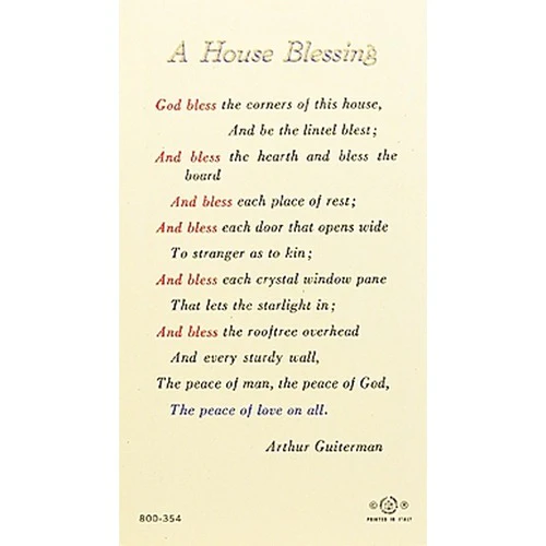 A House Blessing - Christ Knocking - Prayer Card