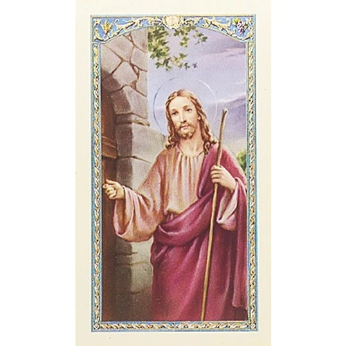 A House Blessing - Christ Knocking - Prayer Card - Image 2