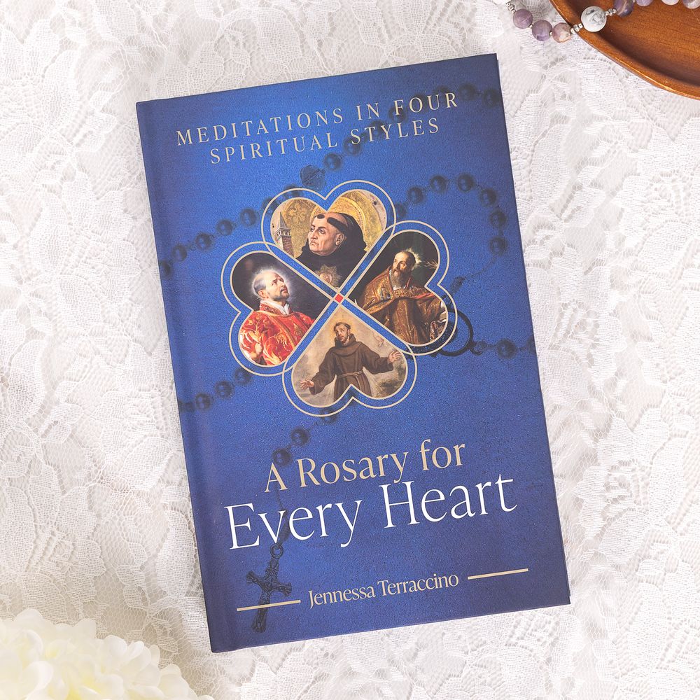 A Rosary for Every Heart Book & Our Lady of Lourdes Bronzed Finish Figurine Gift Set - Image 2