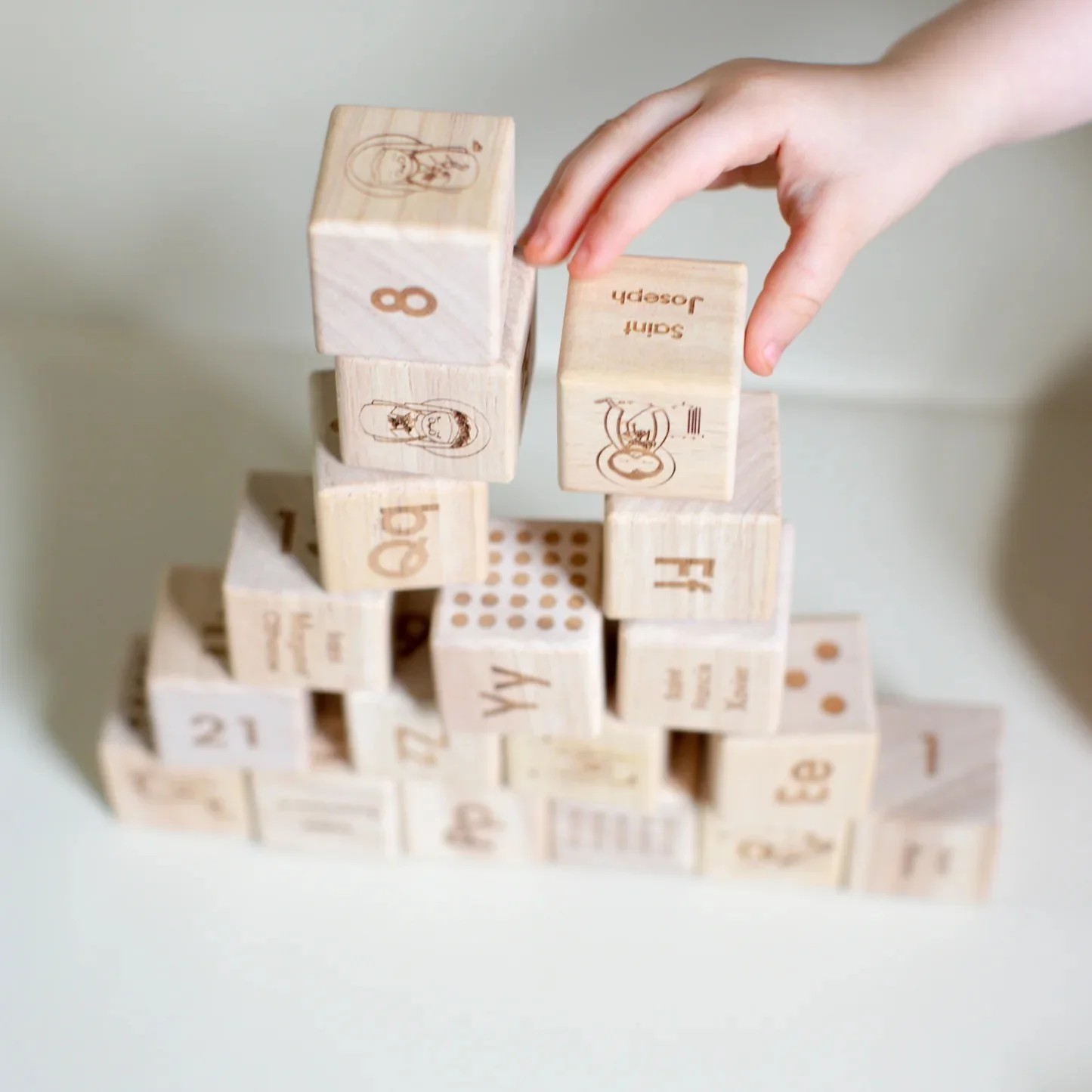 ABC Catholic Wooden Alphabet Blocks - Image 3