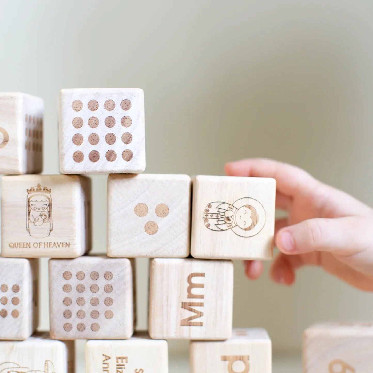 ABC Catholic Wooden Alphabet Blocks - Image 5