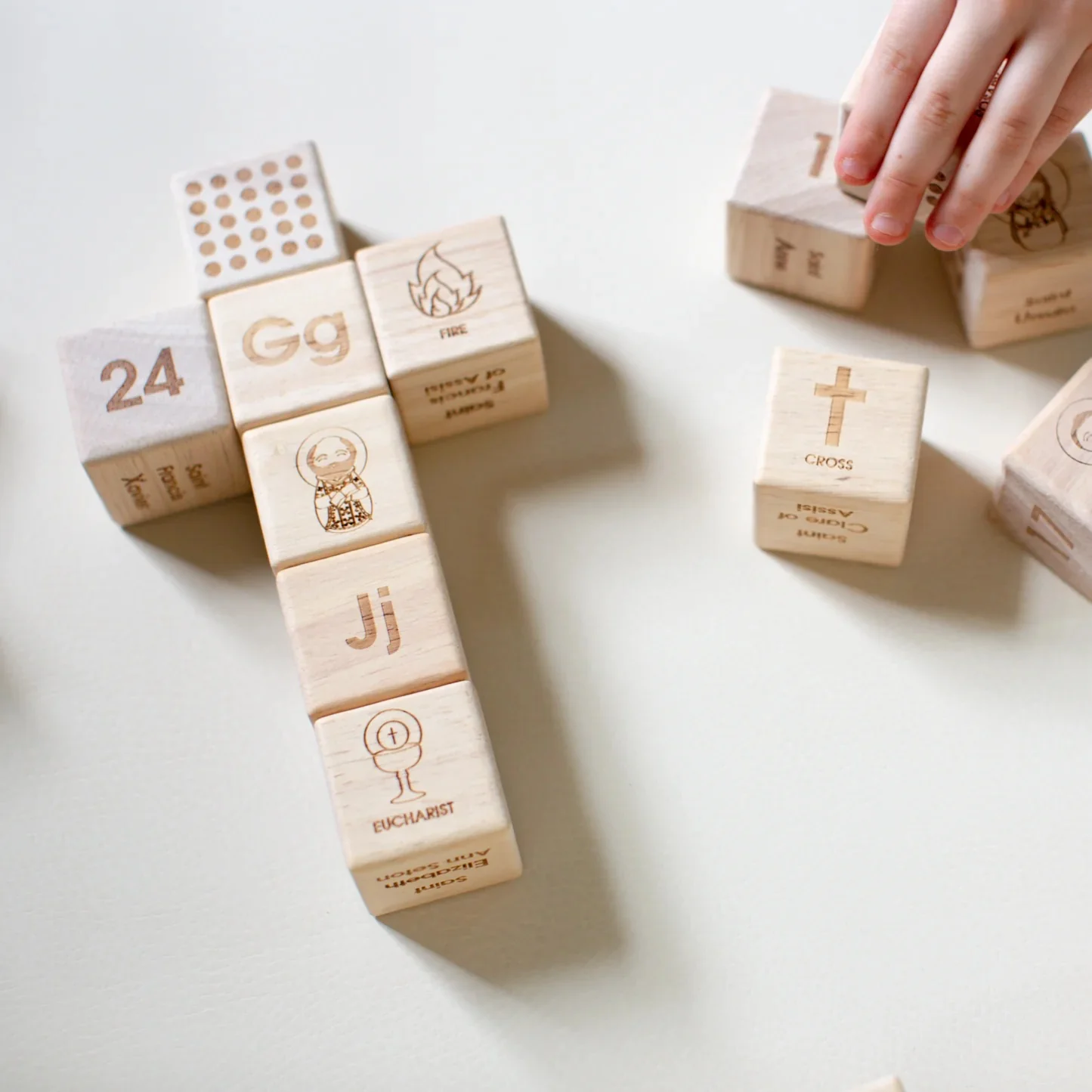 ABC Catholic Wooden Alphabet Blocks - Image 6