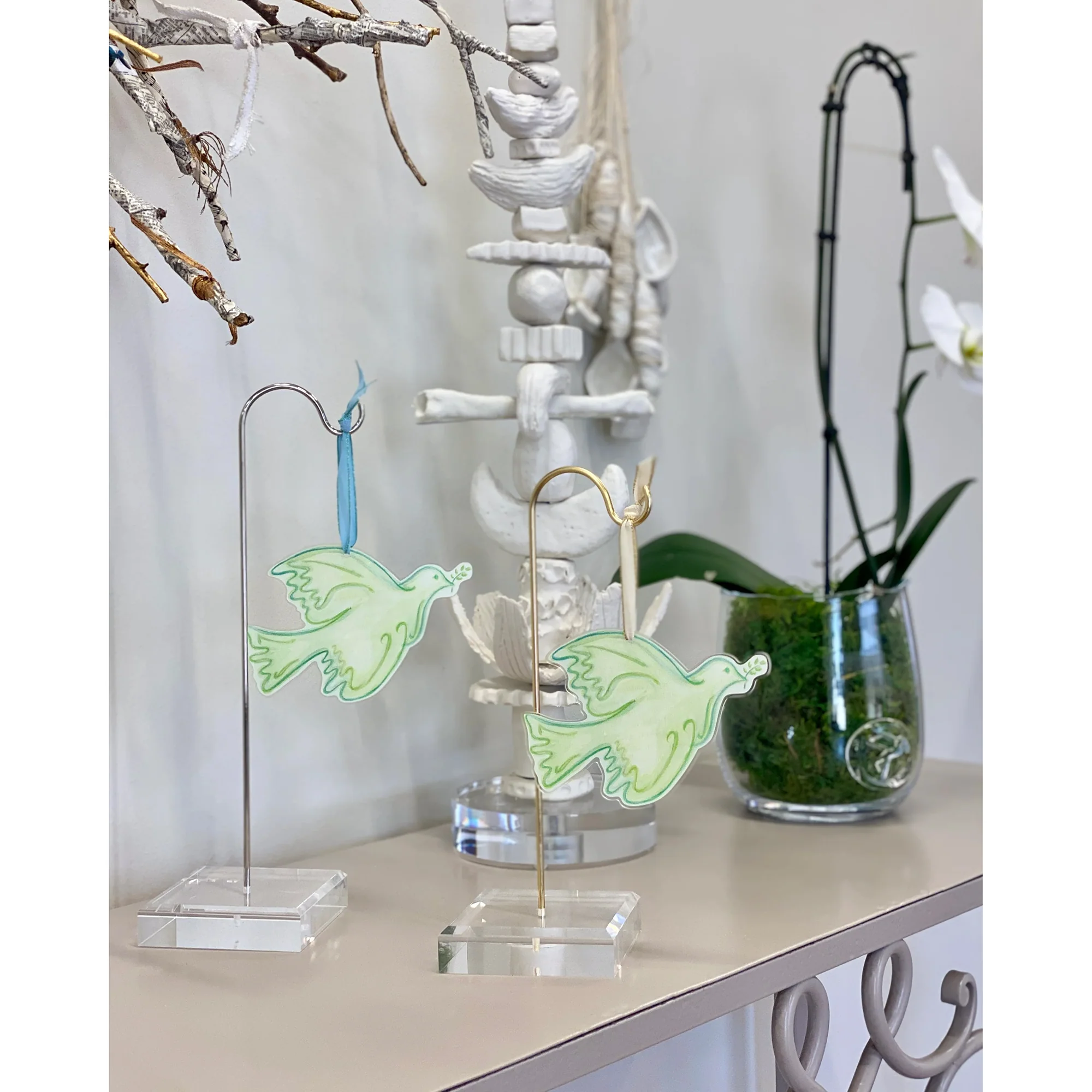Acrylic Prayer Dove Ornament - 4" (H) - Image 2