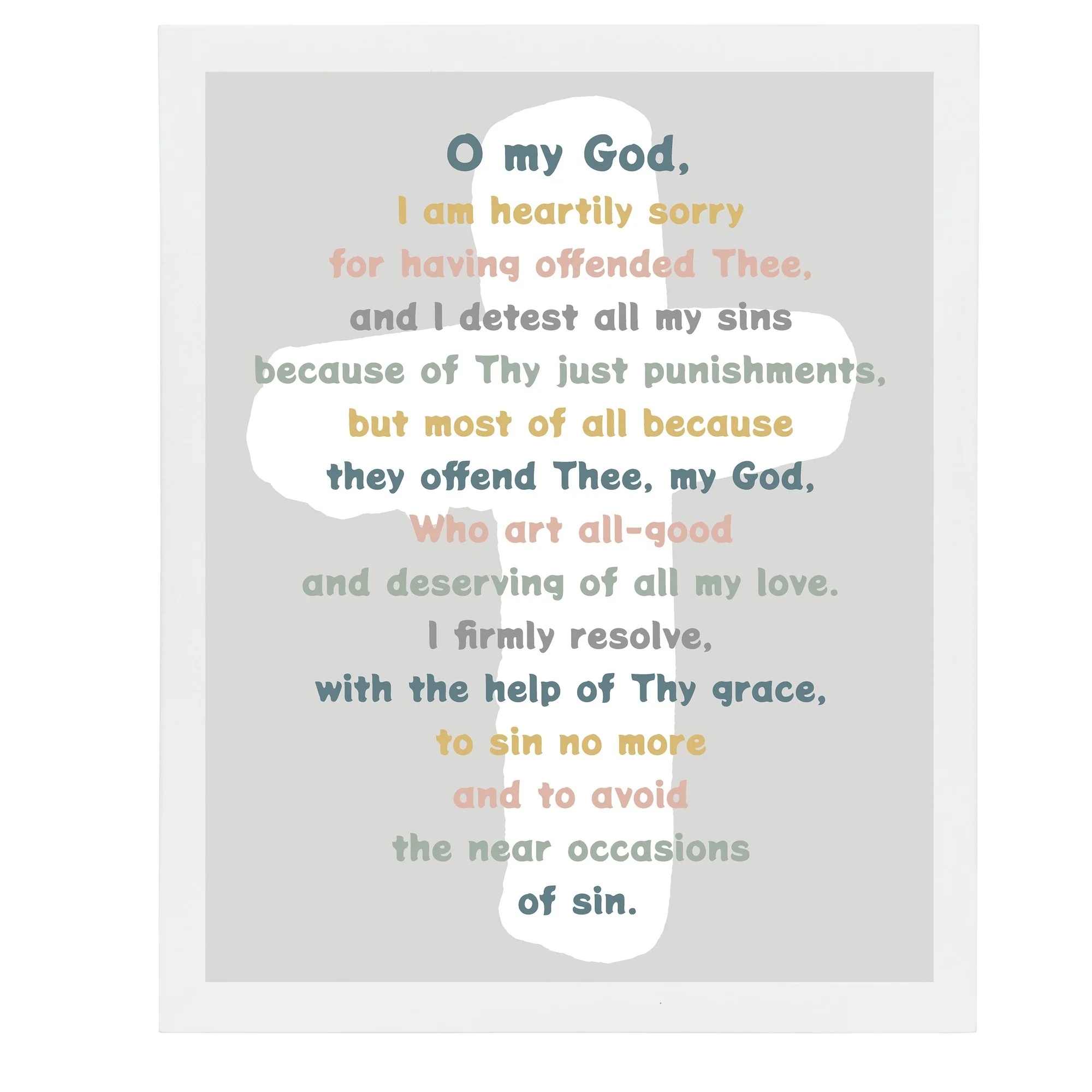 Act of Contrition Framed Print - 8" x 10" - Image 2