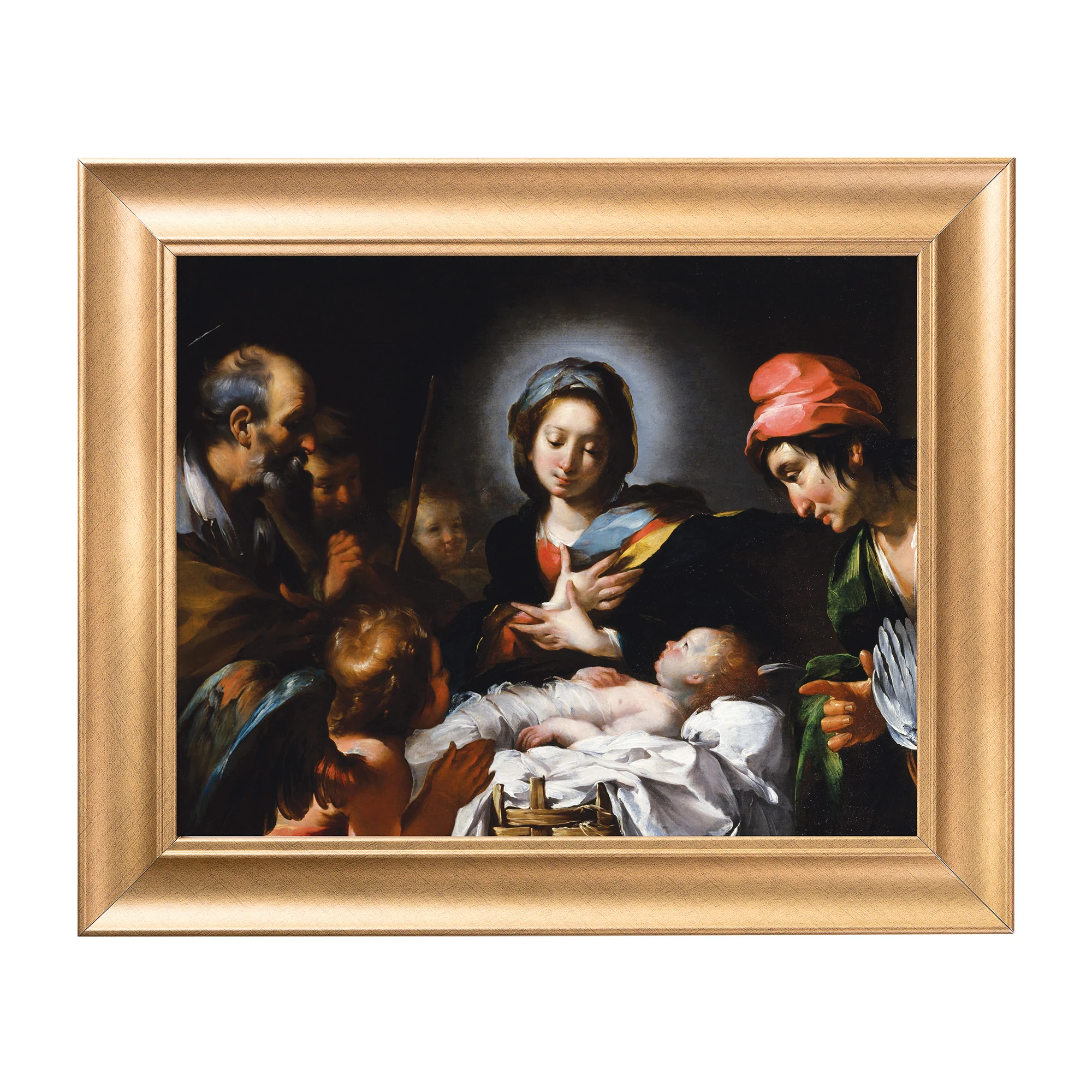 Adoration of Shepherds Gold Framed Print - Multiple Sizes
