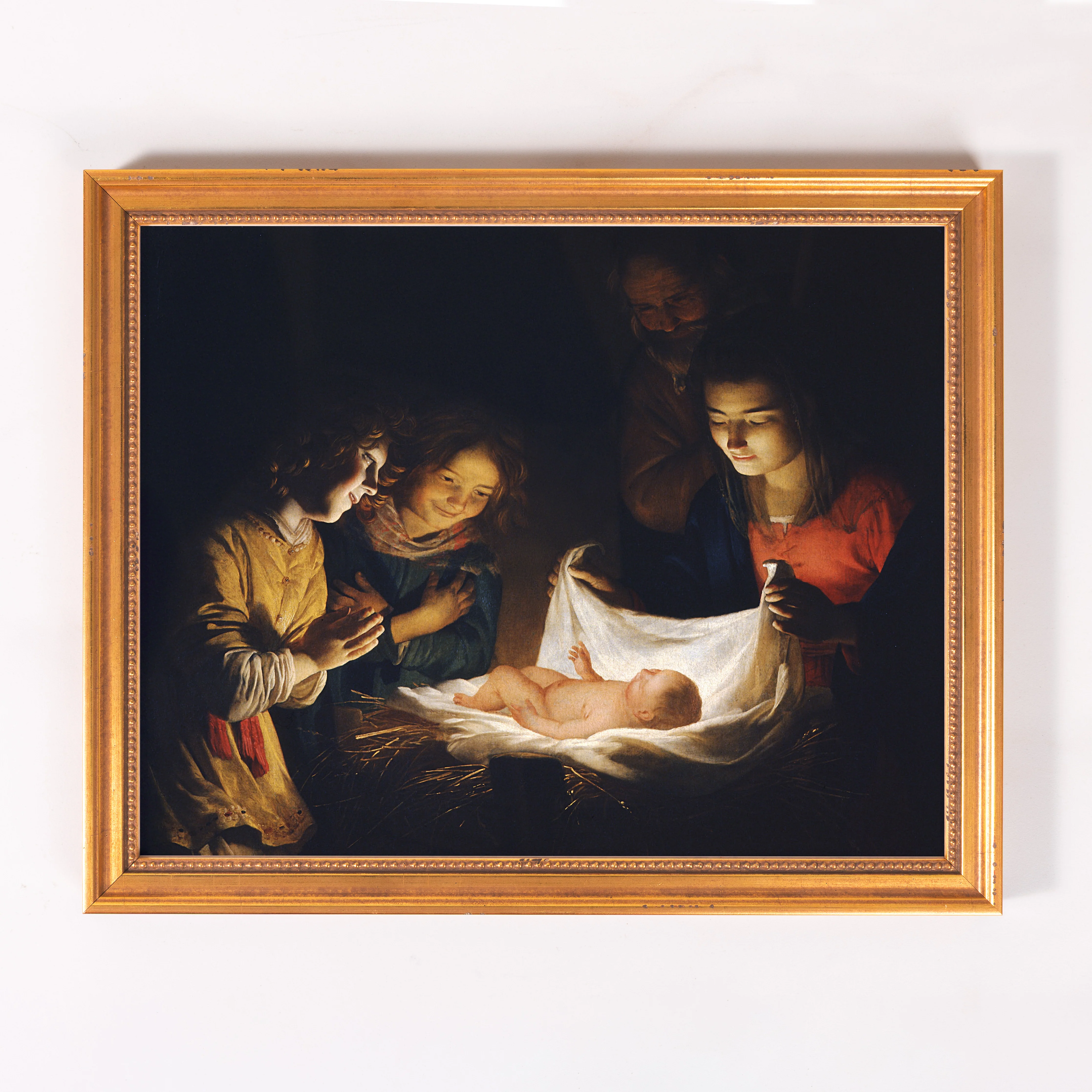 Adoration of the Child Framed Canvas - Sacred Classics Collection - Image 5