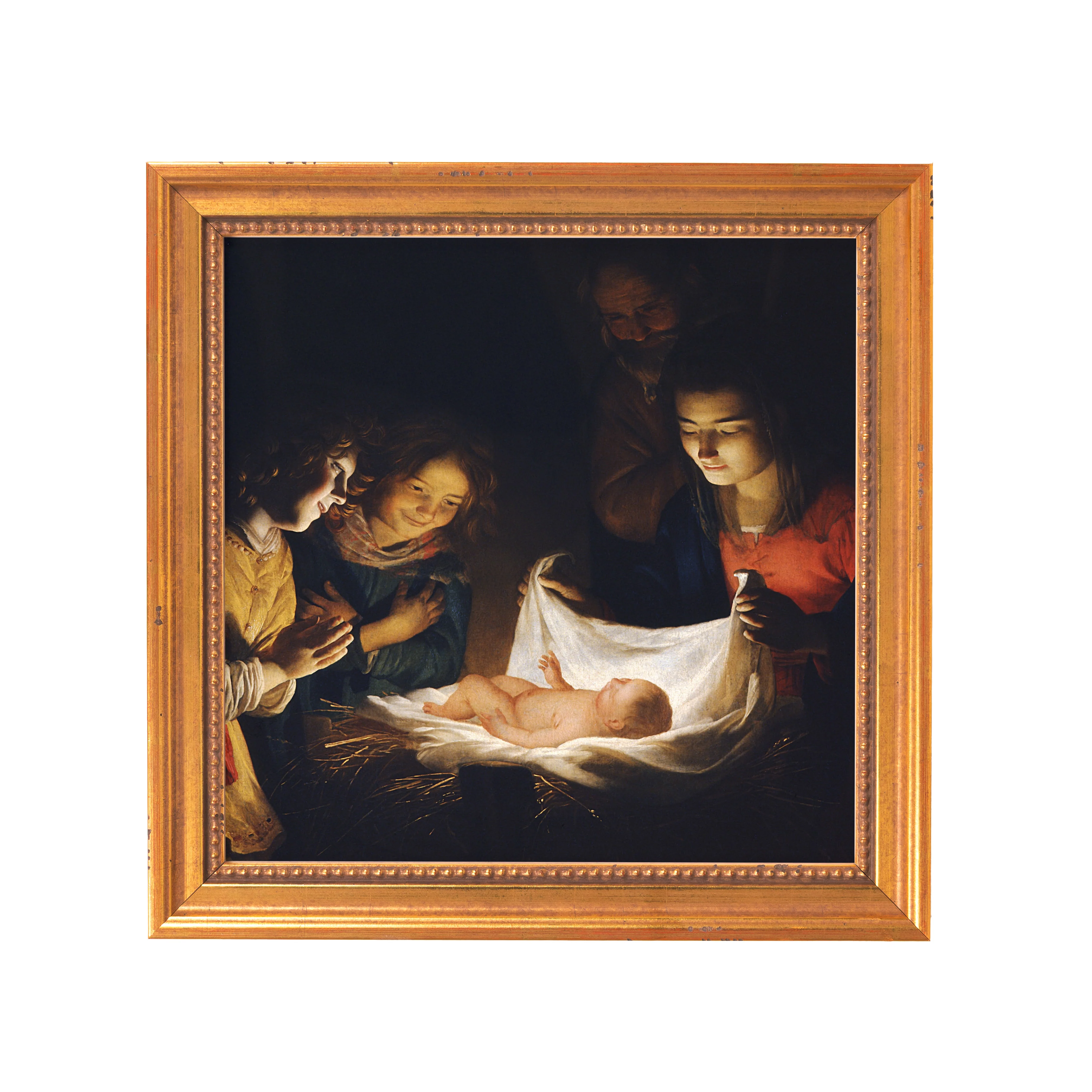 Adoration of the Child Framed Canvas - Sacred Mini Collection - Image 7