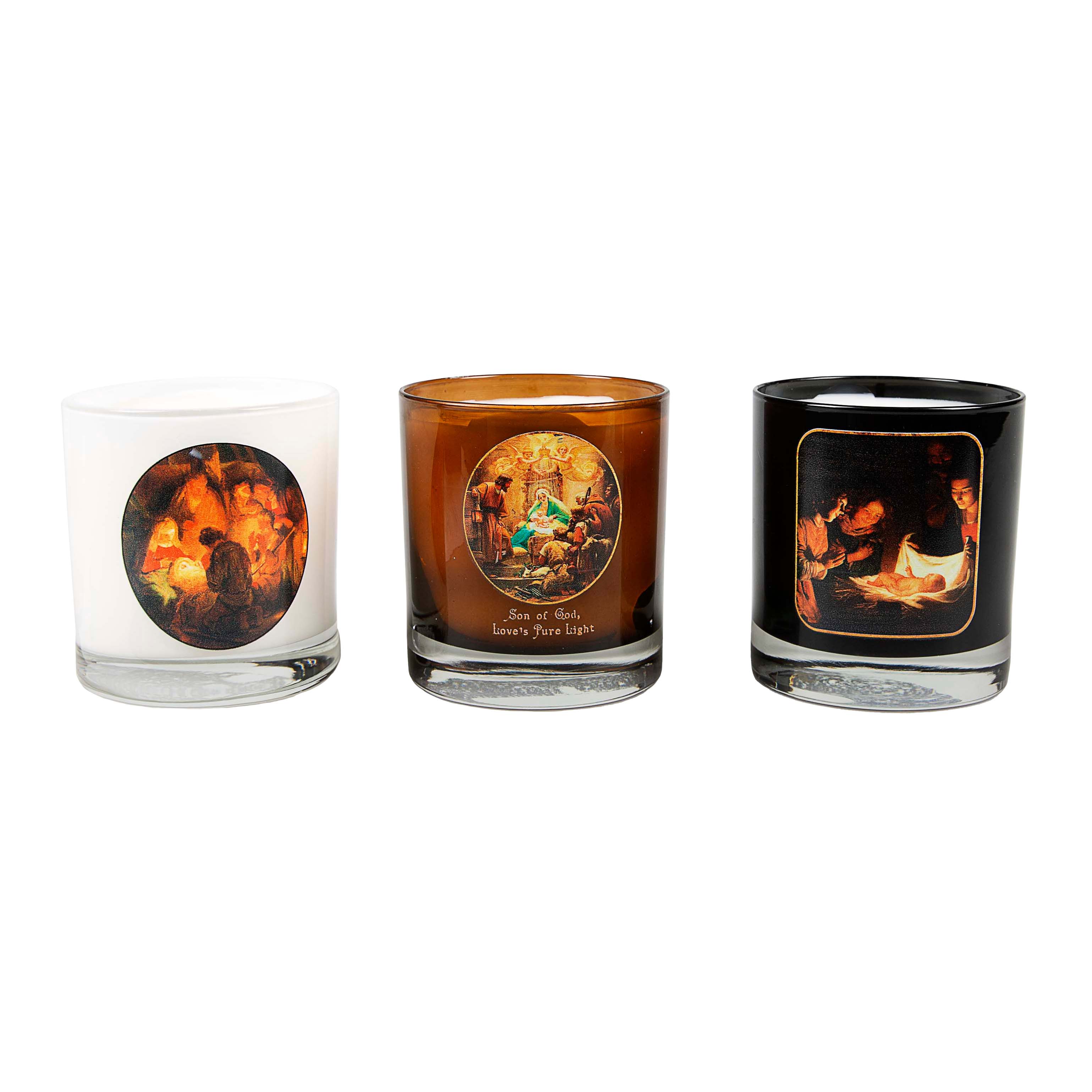 Adoration of the Shepherds Candles - 3 Candle Set - Image 2