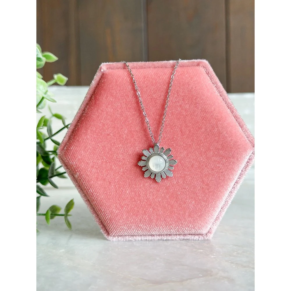 Adore Him Mother of Pearl Monstrance Necklace