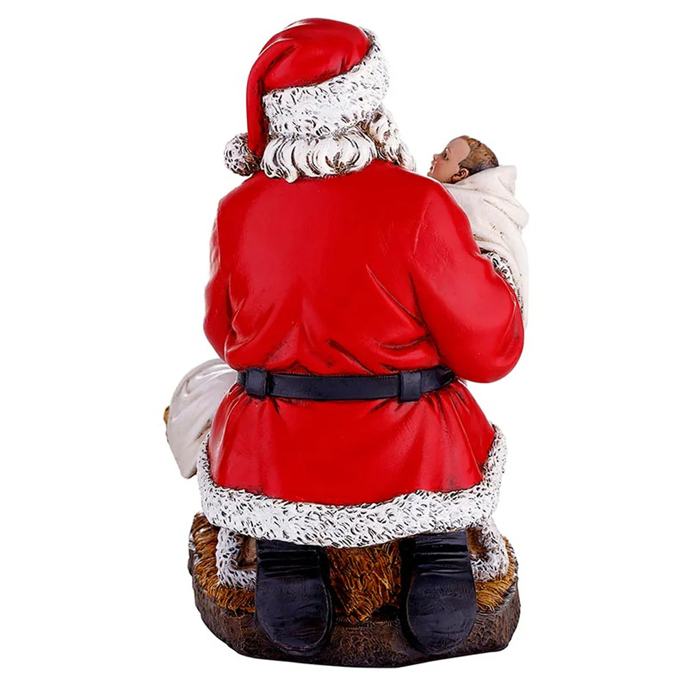 Adoring Santa Nativity Figurine - 9" - Image 5