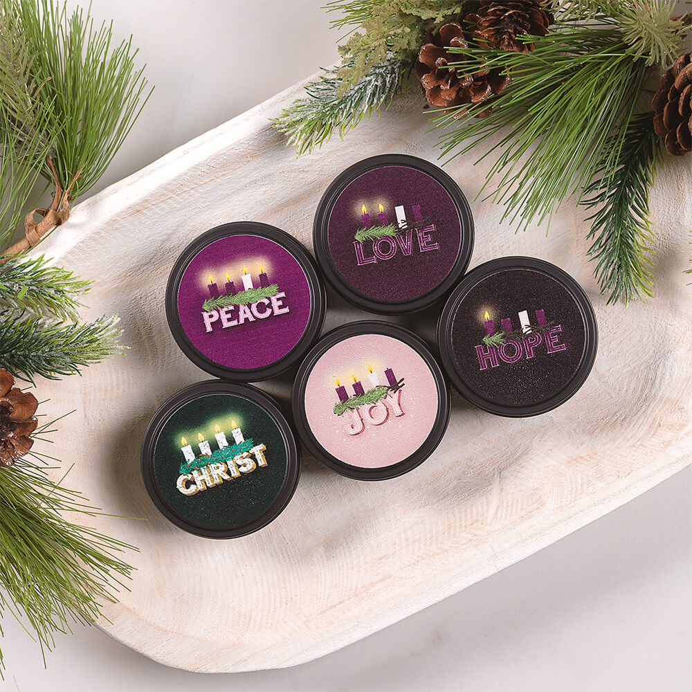 Advent Candle Tin Set - 5 Candles - Image 2
