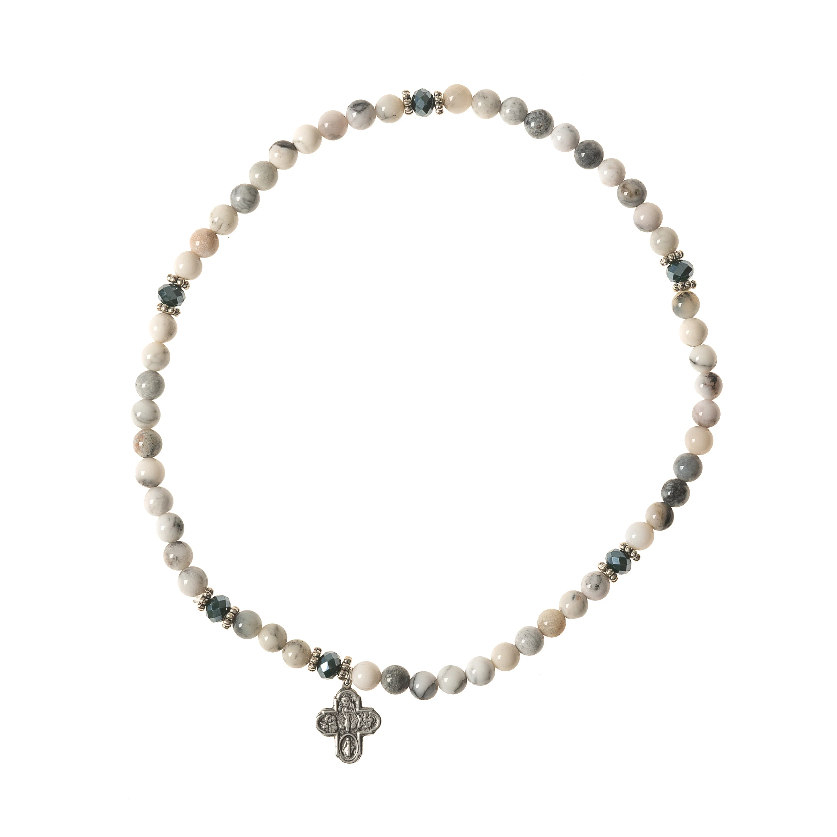 Agate Gemstone Full Rosary Wrap Bracelet - Multiple Colors - Image 3