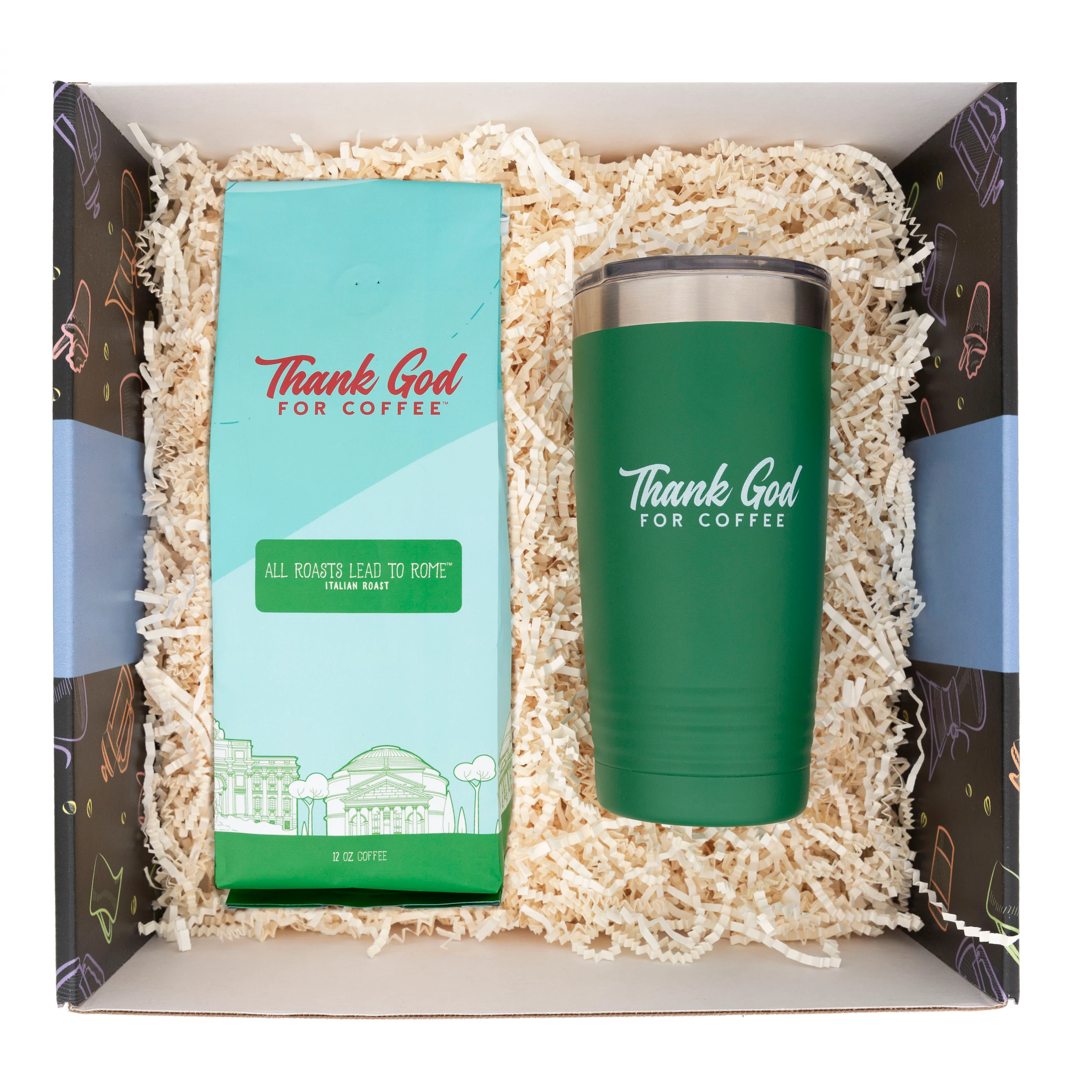 All Roasts Lead To Rome Coffee and Tumbler Gift Set - Image 2