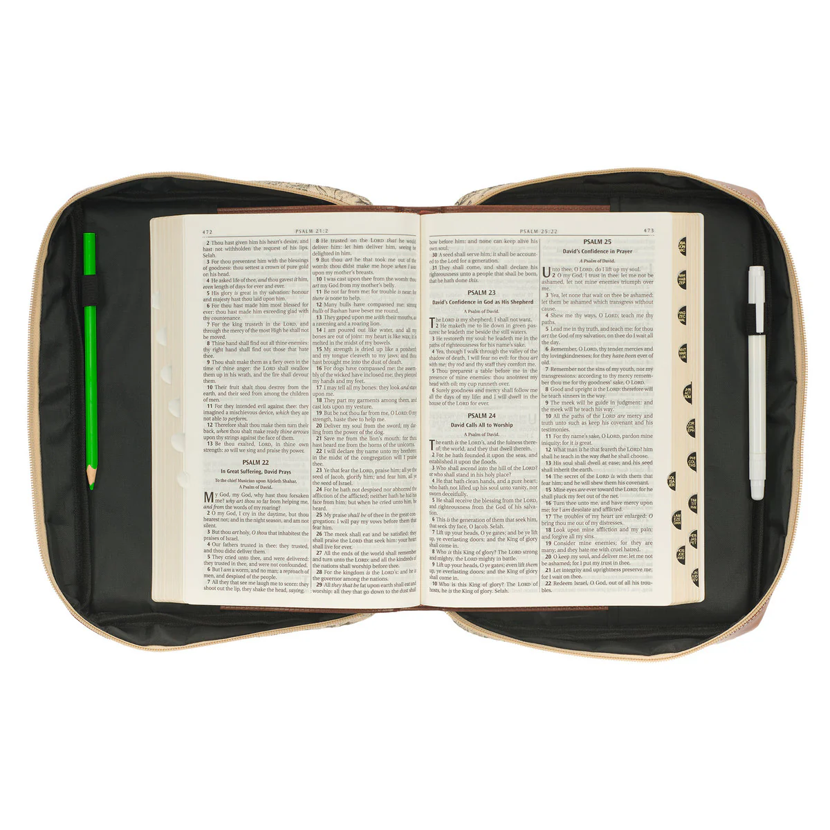 Amazing Grace Floral Canvas Bible Cover - Image 4