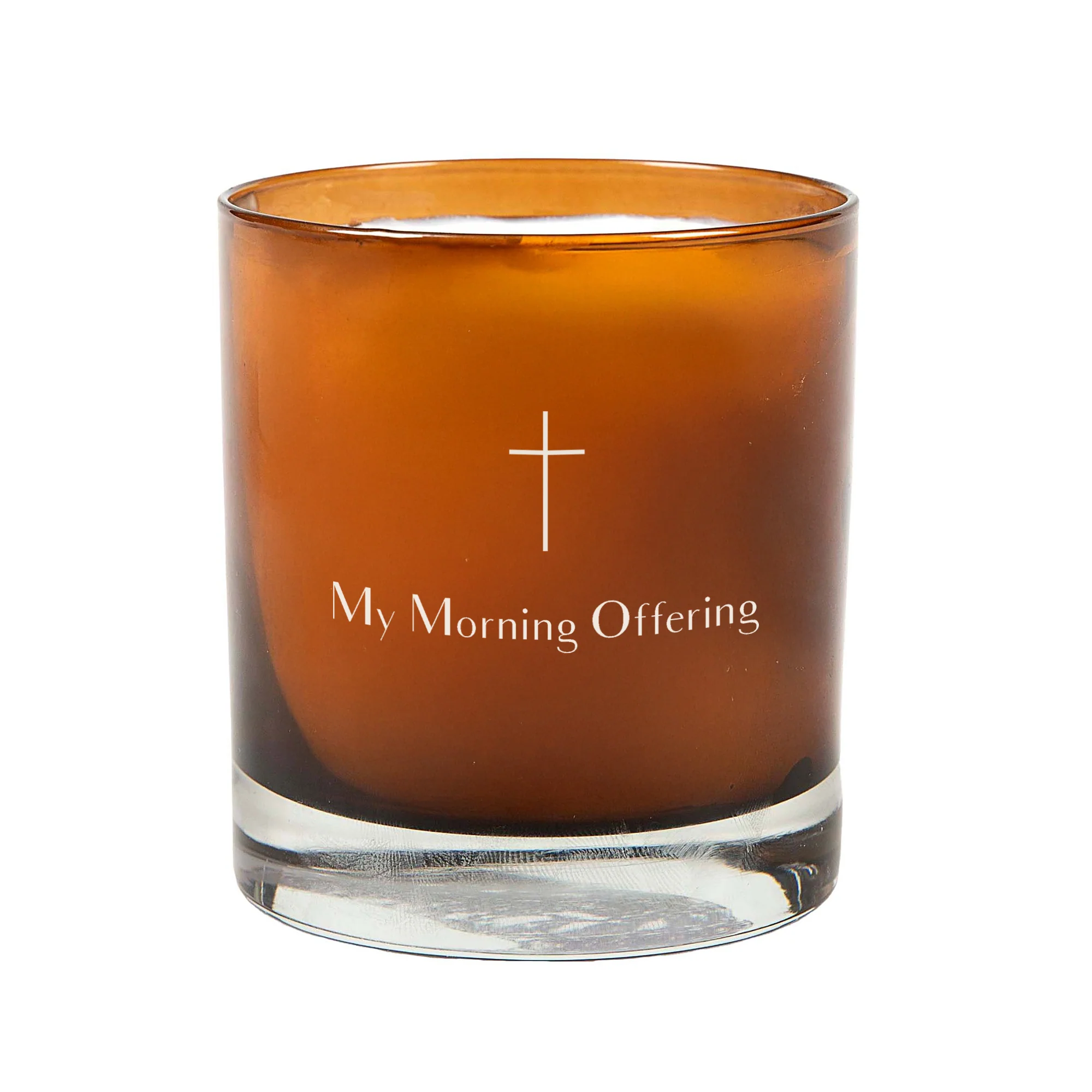 Amber Glass Morning Offering Candle - Image 3