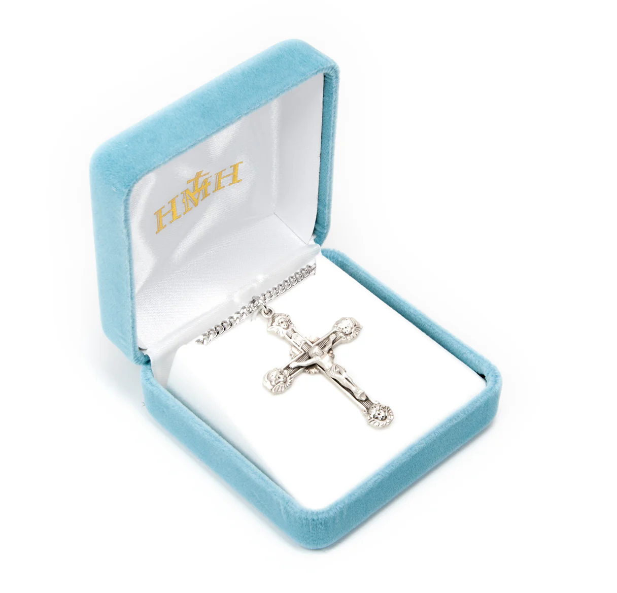 Angel Tipped Sterling Silver Crucifix - Image 3