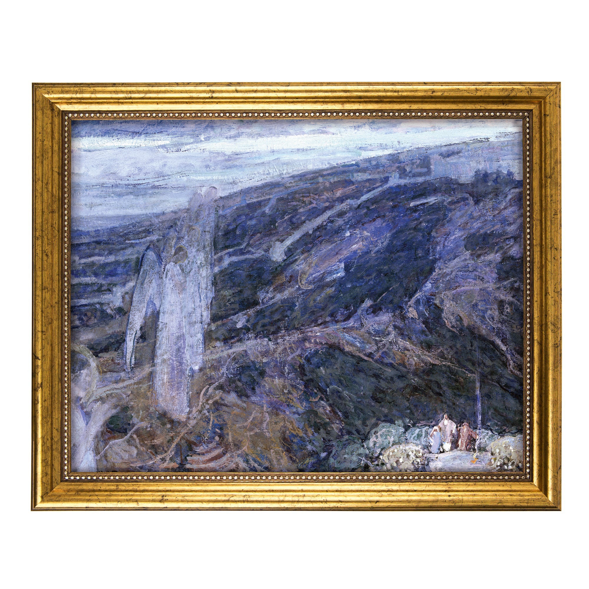 Angels Appearing Before the Shepherds Antique Gold Framed Print - Multiple Sizes - Image 2